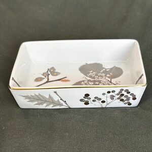 Ceramic Dish with Autumnal Flora